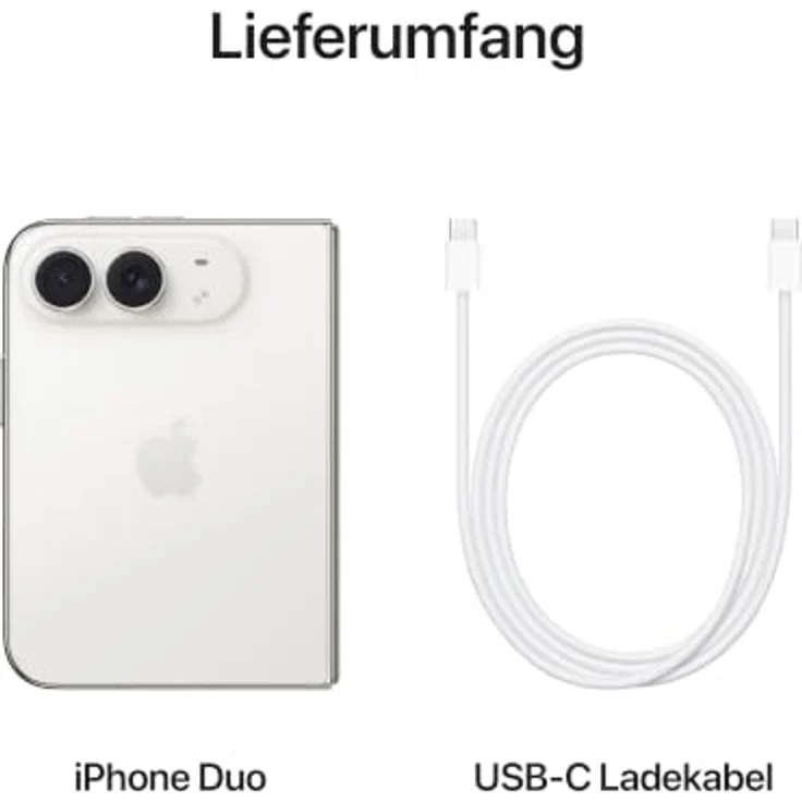 Apple iPhone Duo 5G Smartphone (7,6 Zoll) OLED-Display, 2 TB interner Speicher, iOS 27, Weiß – Bild 9
