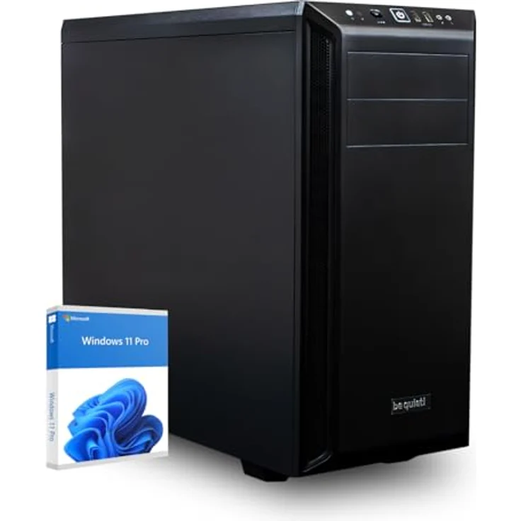 dcl24.de Office Business-PC Ryzen 9 7900X, GeForce RTX 3050, 32 GB RAM, 1000 GB SSD, Schwarz, Windows 11 Pro, WLAN – Bild 1