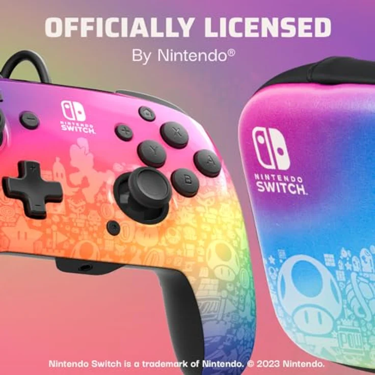 PDP Rematch + Case Bundle Star Spectrum Nintendo Switch, Gamepad mit D-Pad-Steuerung und programmierbaren Rücktasten – Bild 5