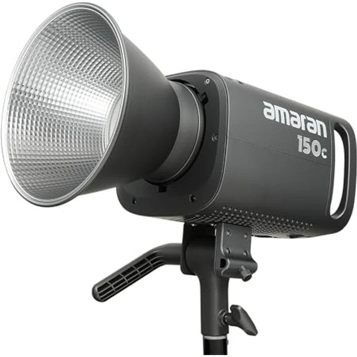Amaran 150c (EU) Grey, 150W RGBWW LED-Punktstrahler mit Bowens Mount, 2500K-7500K Farbtemperatur, stufenlos dimmbar, 9 FX-Effekte, integrierte Schirmhalterung – Bild 1