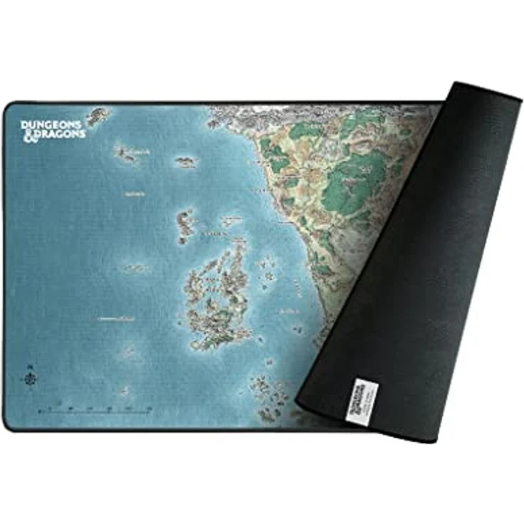 Konix Dungeons & Dragons Gaming-Mauspad XXL 80 x 46 cm, rutschfeste Unterlage mit Motiv Karte von Faerûn, langlebig und transportabel – Bild 2