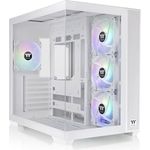 Thermaltake View 380 TG ARGB Mid Tower Chassis Snow, kompatibel mit Mainboards bis ATX, erweiterbar mit bis zu 10 Lüftern