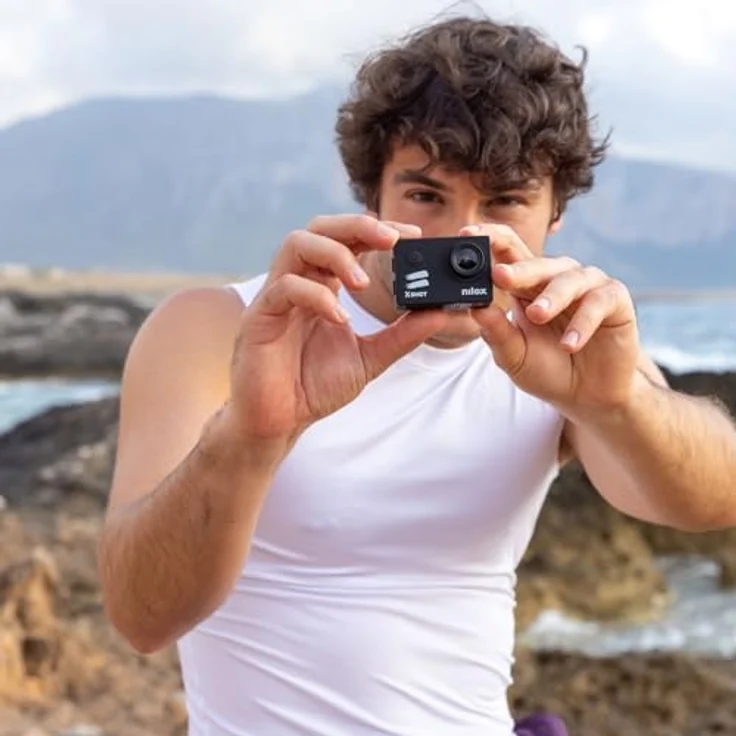 Nilox XShot, Action-Kamera mit 2560x1440 HD-Auflösung, wasserdicht bis 30 Meter, 170° Weitwinkelobjektiv, microSD bis 128 GB, elektronische Bildstabilisierung – Bild 6