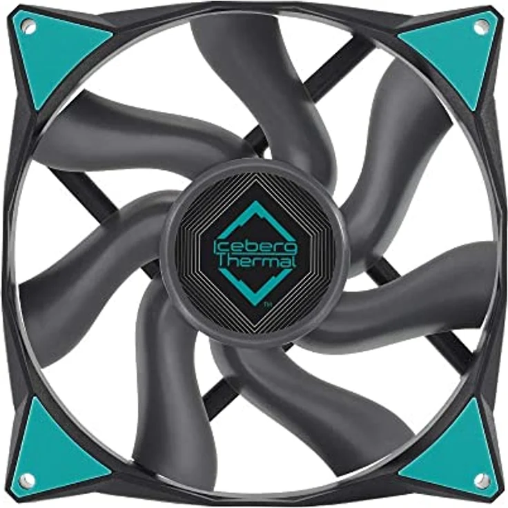 Iceberg Thermal IceGALE Xtra 140 mm PWM Kugellager Hochleistungs-Gehäuselüfter, Schwarz – Bild 2