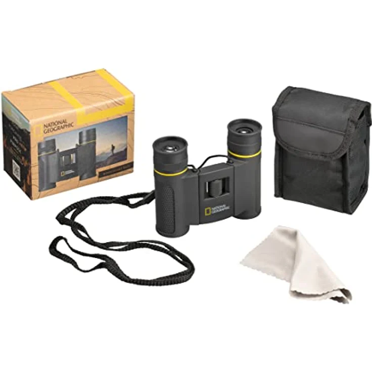 National Geographic 8x21 Taschenfernglas mit faltbaren Augenmuscheln für Brillenträger, Gummierung, Vollvergütung, Faltfunktion und Transporttasche – Bild 1