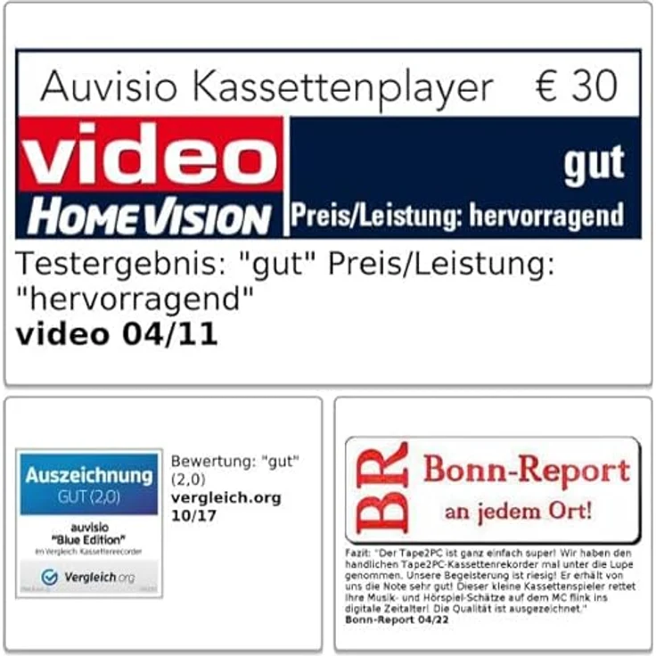 auvisio Tape2PC Kassettendigitalisierer Kassette Digital MP3 PC Modern Umwandler Oldschool Tape to PC Kassettenspieler Kopfhörer Audio Technik – Bild 8