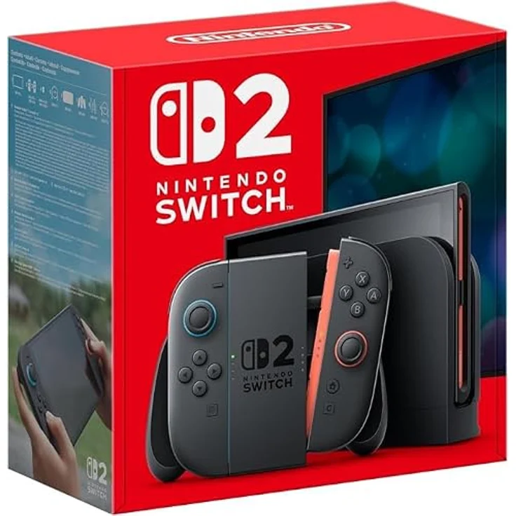Nintendo Switch 2, tragbare Konsole mit Analog/Digital-Steuerung, Schwarz – Bild 1