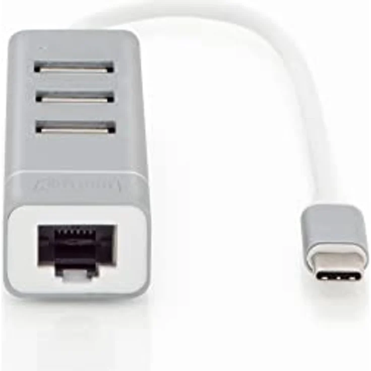 DIGITUS USB 2.0 Typ-C 3-Port Hub & Fast Ethernet LAN Adapter, 3X USB A-F, 1x RJ45 LAN, Chipset FE1.1S-RTL8152B – Bild 7