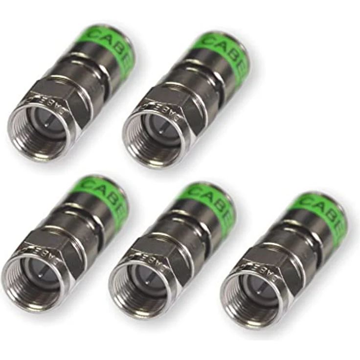 Cabelcon 5 Stück F-Stecker Kompression 4-5mm M-Mini-TD QM 5,0 W/O – Bild 1