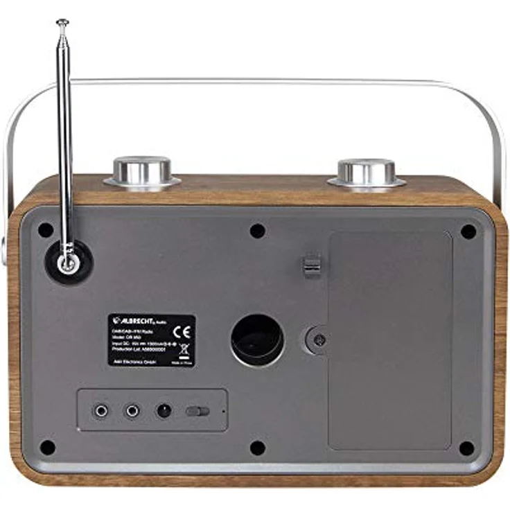 Albrecht DR850, 27385, tragbares Digitalradio für Zuhause oder unterwegs mit Akku, kombiniert DAB+ mit UKW und Bluetooth-Musikstreaming, braunes Holzgehäuse – Bild 3