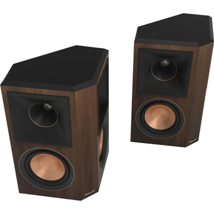 Klipsch Reference Premiere RP-502S II, Surround Sound Lautsprecher Paar mit Wandmontage, 5.25" Cerametallic Woofers und Tractrix Horn in Walnuss – Bild 2