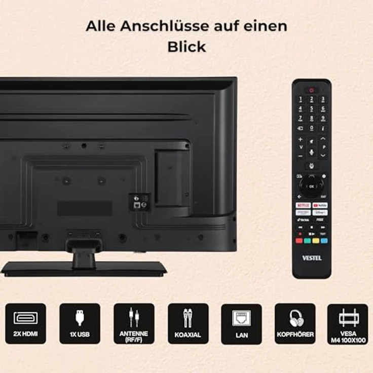 Vestel 40FT9740, 40 Zoll Smart TV Powered by TiVo, Full HD mit HDR, Triple-Tuner, LED TV, schwarz – Bild 3