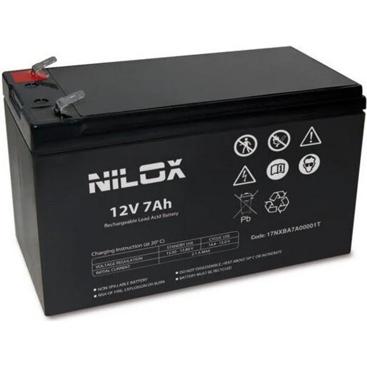 Nilox 12V 7Ah Blei-Säure-Batterie für Computer, hermetisch versiegelt, USV Zubehör, 17NXBA7A00001T