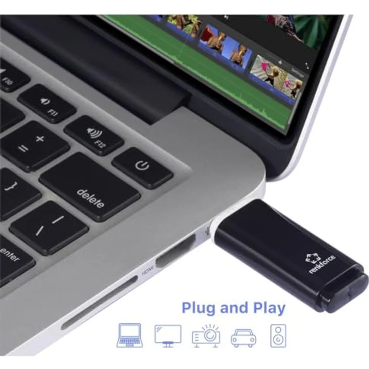Renkforce RF-USBS-200 USB 2 Stick, 128GB USB-Stick, zuverlässiger Speicher für PC, Laptop und mehr – Bild 3