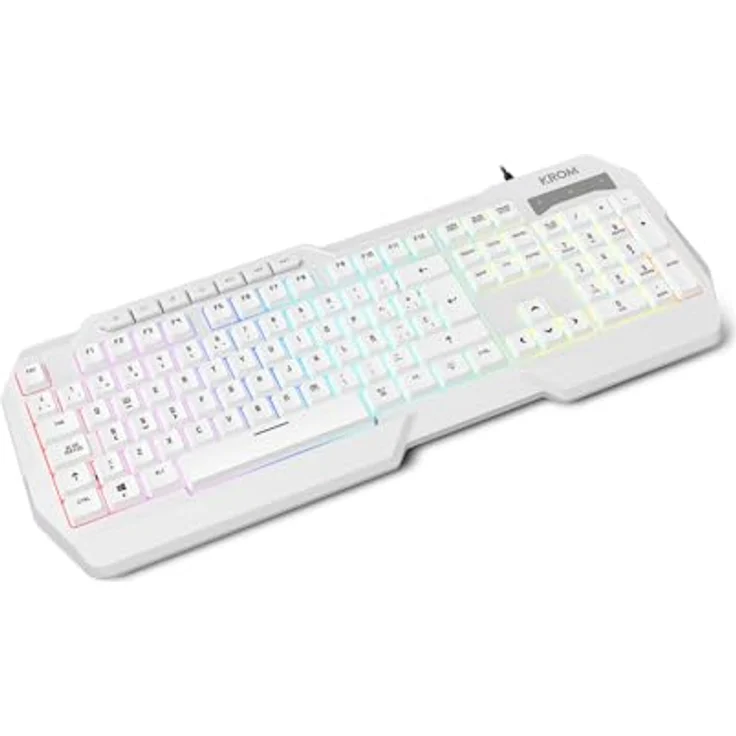 Krom Kenta, Kabelgebundene Gaming-Tastatur mit RGB-LED, QWERTY-Layout, Weiß, inkl. Maus und Mauspad – Bild 8