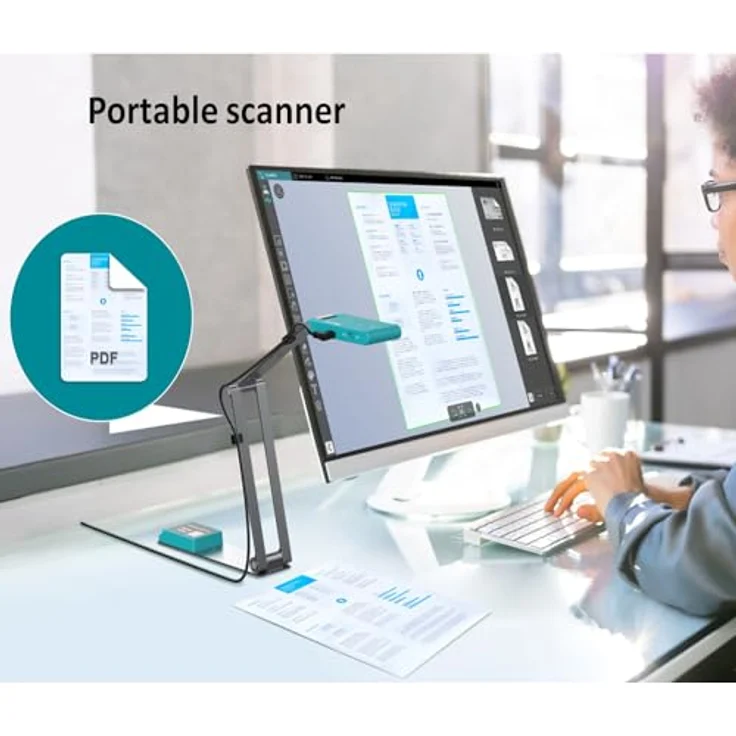 Iris IRIScan Visualizer 7 Dyslexic, 4-in-1 Dokumentenscanner mit 13-MP Kamera und 4K-Streaming – Bild 6