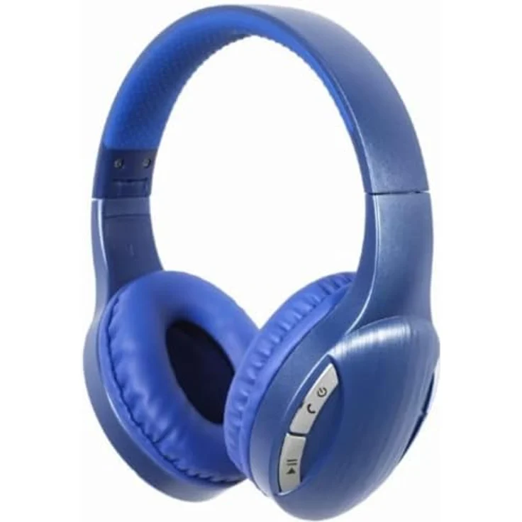 Gembird BTHS-01-B, Bluetooth & kabelgebundene Kopfhörer mit Mikrofon, ohrumschließend, 20 - 20000 Hz, Blau – Bild 2