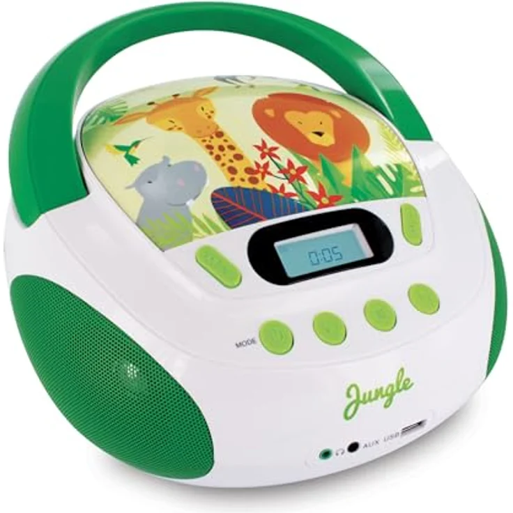 Metronic Radio-CD-Player für Kinder, Ozean, mit USB--SD--AUX-IN-Port Grün-Weiß – Bild 2