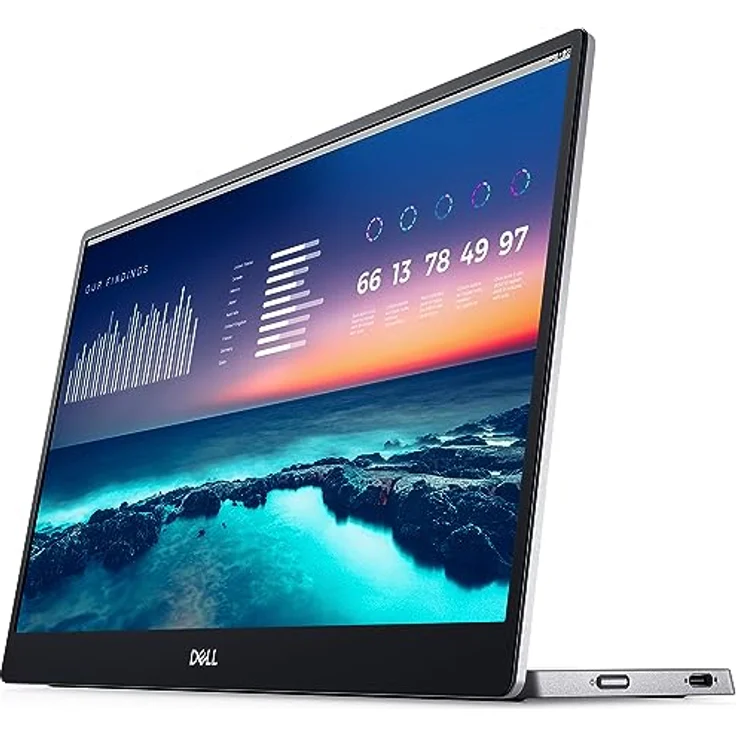 Dell P1424H 14 Zoll Full HD (1920x1080) Portabler Monitor, 60Hz, IPS, 6ms, 2x USB-C, 3 Jahre Garantie, Silber – Bild 1