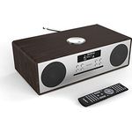 Majority Oakington DAB & UKW CD-Player und Digitalradio | Bluetooth, Stereo-Lautsprechersystem, Fernbedienung, Dual USB Eingang/Aufladen, AUX & USB, Dab Radio CD Spieler (Walnut)