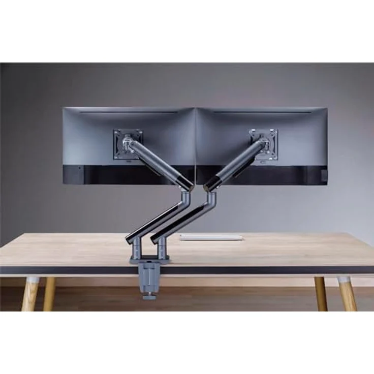 myWall HL 23-2, Tisch Monitor Halterung für 2 Monitore, Schwarz, mit Gasfeder-Technologie und VESA-kompatibel – Bild 2