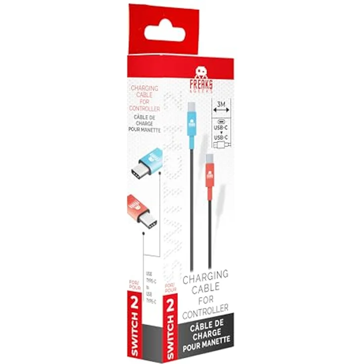 Trade Invaders Switch 2 Charging Cable, USB-C zu USB-C Ladekabel mit 3A Unterstützung, 3 Meter lange Reichweite – Bild 2