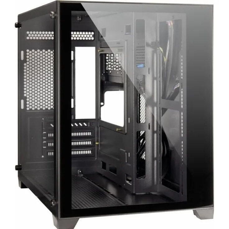 Inter-Tech C-501 Aspect ATX Gaming Gehäuse, Tempered Glass, Schwarz