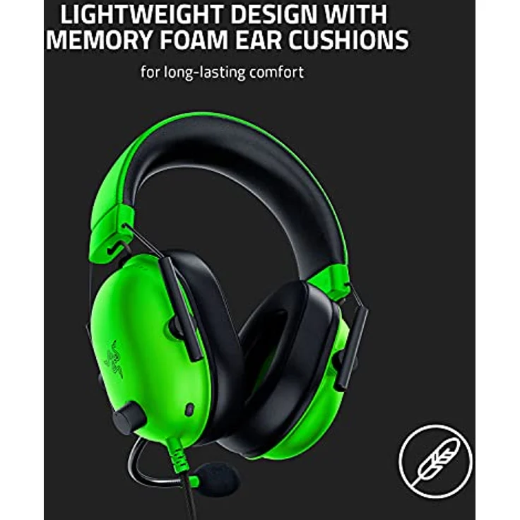 Razer BlackShark V2 X Gaming-Headset: 7.1 Surround Sound – 50 mm Treiber – Memory Foam Ohrpolster – für PC, PS5, PS4, Switch, Xbox One, Xbox Series X|S, Mobile – 3,5 mm Klinkenstecker – Grün – Bild 5