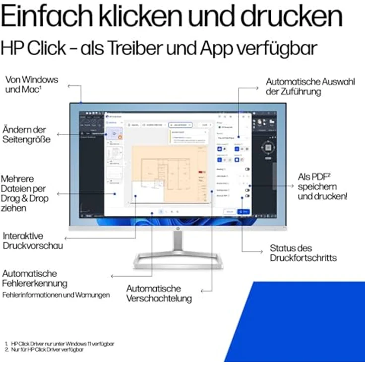 HP DesignJet T870 24-in Großformatdrucker, 2400 x 1200 DPI, Farb-Tintenstrahldruck, Ethernet/LAN, 1024 MB Speicher – Bild 12