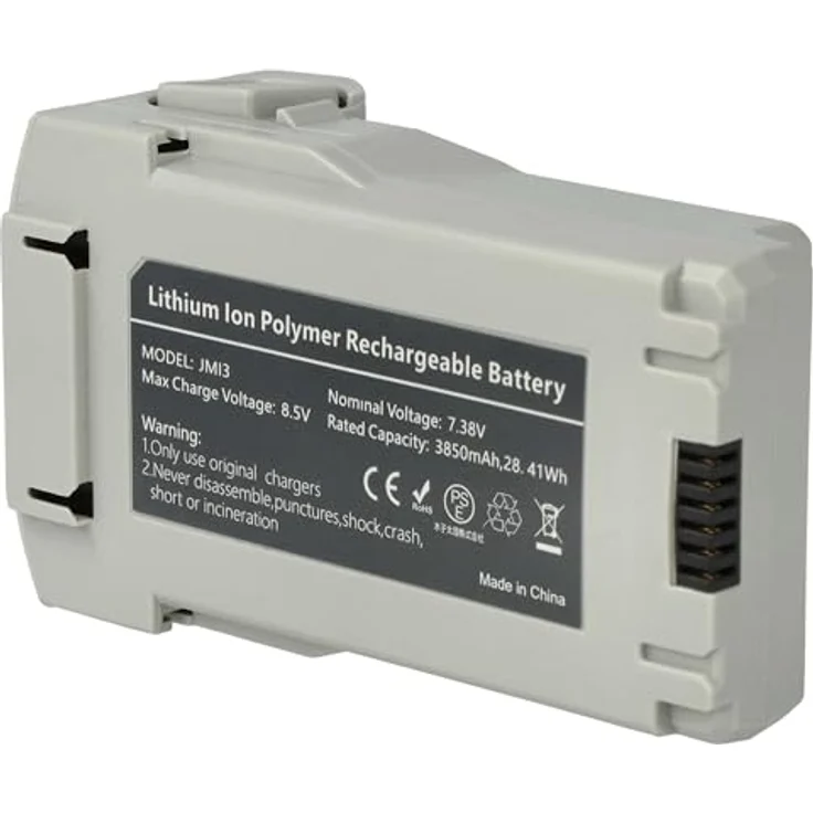 vhbw Drohnenakku Li-Polymer 3850 mAh für DJI Mini 3 Pro, Mini 3, Mini 4 Pro, hellgrau, inkl. Kurzschluss- und Überhitzungsschutz – Bild 8