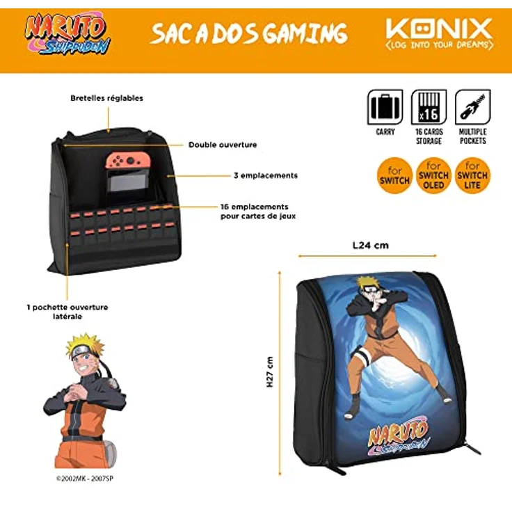 Konix Naruto Aufbewahrungstasche für Nintendo Switch, Switch Lite und Switch OLED – Bild 4