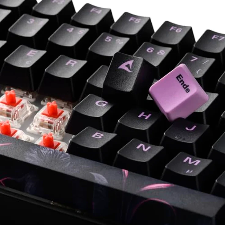 Sharkoon SKILLER SGK50 S3 Design Bundle D2, Tastatur- und Mauspadset mit abgenähten Rändern und deutschen PBT-Tastenkappen – Bild 4