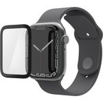 Hama Displayschutz "Super Hybrid" für Apple Watch 7/8/9, 45 mm, Montagehilfe - Schutzfolie mit Fullscreen-Vollabdeckung, Perfect-Touch-Oberfläche