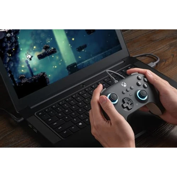 8bitdo Ultimate C, kabelgebundener Gaming Controller mit Hall-Effekt-Joysticks und Vibration, grau, kompatibel mit Xbox und Windows – Bild 6