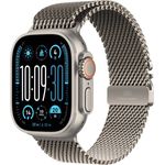 Apple Watch Ultra 2 GPS + Cellular, 49 mm Titangehäuse, Milanese Loop Natur – M