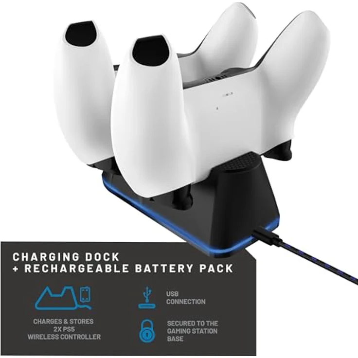 Twin Charging Dock inklusive Kabel (schwarz) (PS5) – Bild 6
