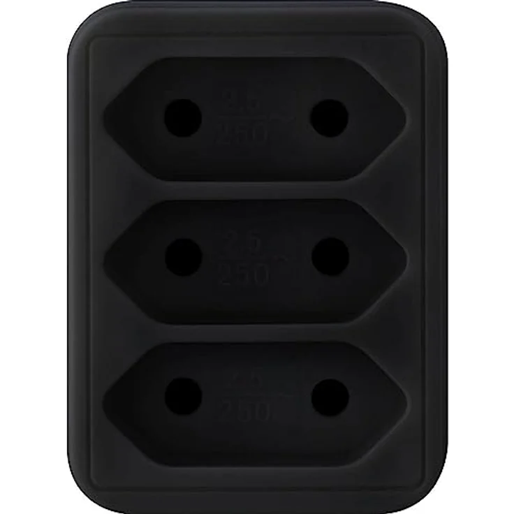 Sygonix SY-4673754 Steckdosen-Verteiler, 4-fach, schwarz – Bild 2