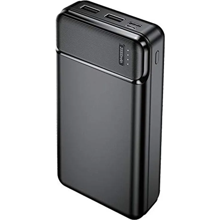 Maxlife Powerbank 20.000mAh, 2x 2.4A USB-Anschlüsse, Schwarz