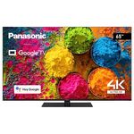 Panasonic TX-65MX700E, 65 Zoll 4K Ultra HD LED Smart 2023 TV, High Dynamic Range (HDR), Dolby Atmos & Dolby Vision, Google TV, Google Assistant, Chromecast, Mittelfuß, Schwarz