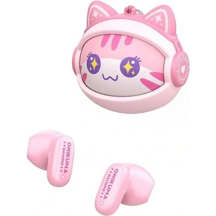 ONIKUMA TX603 TWS Bluetooth Kopfhörer, Rosa, kabellos mit ergonomischer Passform und Touch-Steuerung