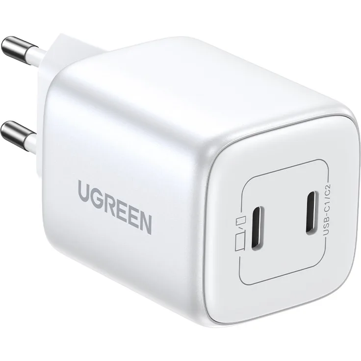 UGREEN Nexode 45W Dual USB-C PD Charger (25W+20W), weiß