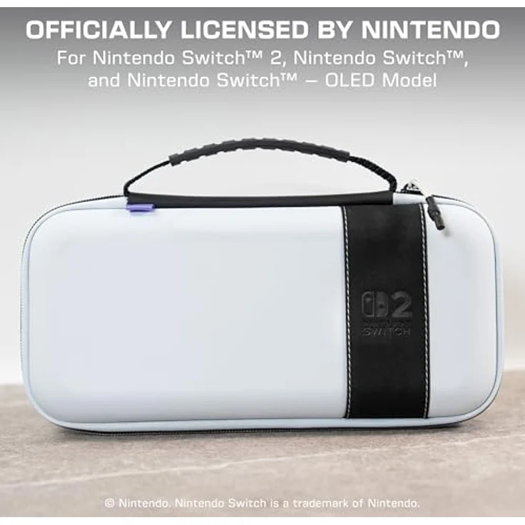 Turtle Beach PlayTrek Etui, Offiziell von Nintendo lizenziertes Reiseetui für Nintendo Switch 2, weiß, mit robustem Schutz und gepolstertem Innenfach – Bild 2