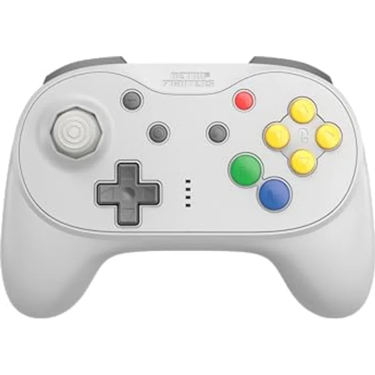 Retro Fighters Brawler64 Pro, Wireless Controller für Nintendo 64 und Switch, Classic Grey, mit Hall Effect Analogstick und anpassbarem Design