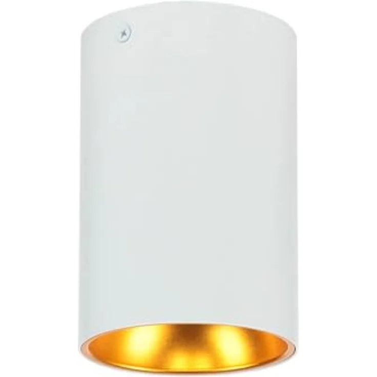 Licht-Erlebnisse Deckenspot Metall Aufputz Ø 9,5 cm schmal H: 12,5 cm klein in Weiß Kupfer-Gold GU10 Modern Deckenlampe Spot Leuchte Decke – Bild 2