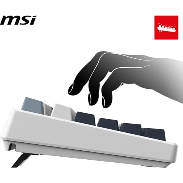 MSI PER KEY FORGE GK600 TKL W SKY US, Mechanische Gaming-Tastatur im QWERTY-Layout, Tenkeyless, Schwarz – Bild 5