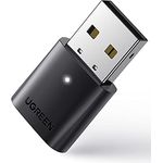 UGREEN Bluetooth Adapter für PC, Bluetooth Stick für Windows 11/10/8.1/7, USB Bluetooth Dongle für Desktop PC, Laptop, Maus, Tastatur, Kopfhörer, Controller (Schwarz)