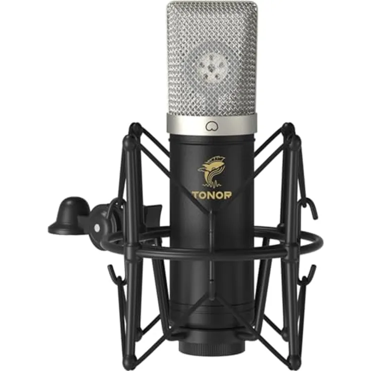TONOR TC-2030, Großmembran USB Mikrofon Set mit 192 kHz/24 Bit, professionellem Mikrofon-Ständer und Zubehör für Studio, Streaming, YouTube und Gaming