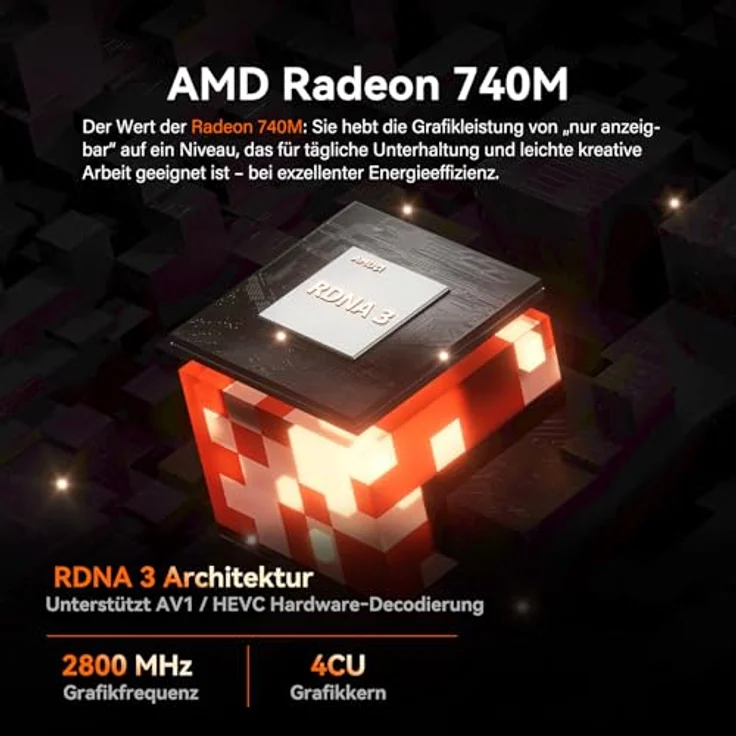 GEEKOM A7 Mini PC, AMD Ryzen 5 7545U, 16GB DDR5, 500GB SSD, Windows 11 Pro, AMD Radeon 740M, 8K Unterstützung, 6xUSB, ideal für Business/Home Office/Kreatives Design – Bild 4