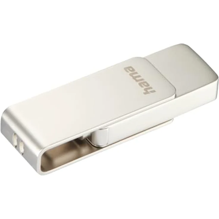 Hama USB Stick "Uni-C Rotate Pro", 128GB, USB C 3.1 (ultra schnell, Drehmechanismus, Metall) silber – Bild 1