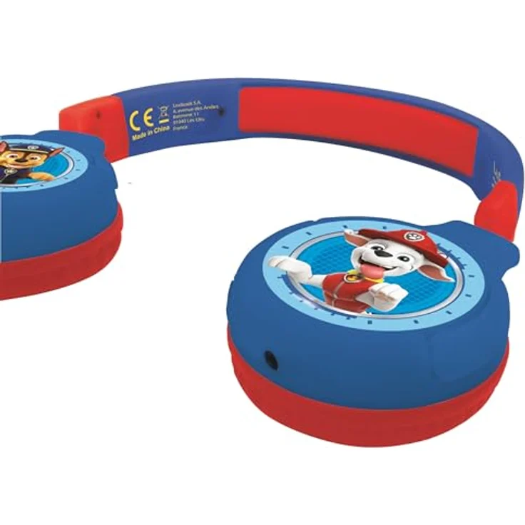 Lexibook PAW Patrol Bluetooth-Kopfhörer, rot/blau, mit 85 dB Lautstärkebegrenzung und integriertem Mikrofon, HPBT010PALXB – Bild 2